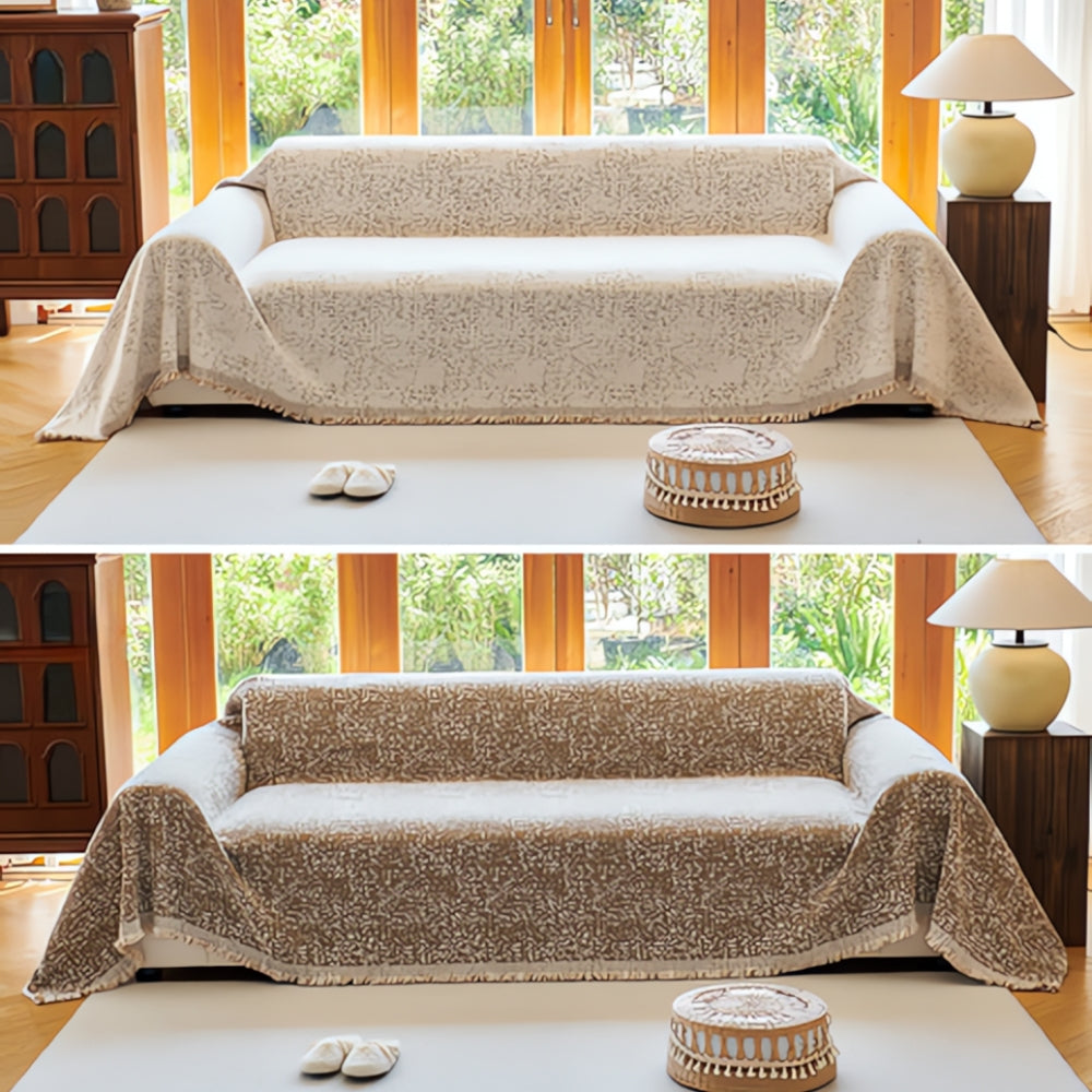 Nordic Speckle Reversible Sofa Cover | Cozy Boho Style with Modern Comfort