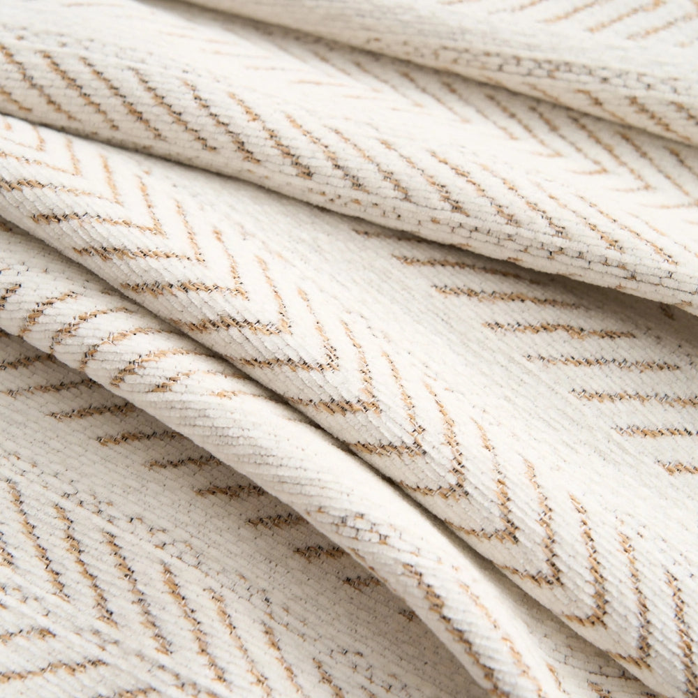 Herringbone Chenille Tassel Sofa Cover | Elegant Durable Protection