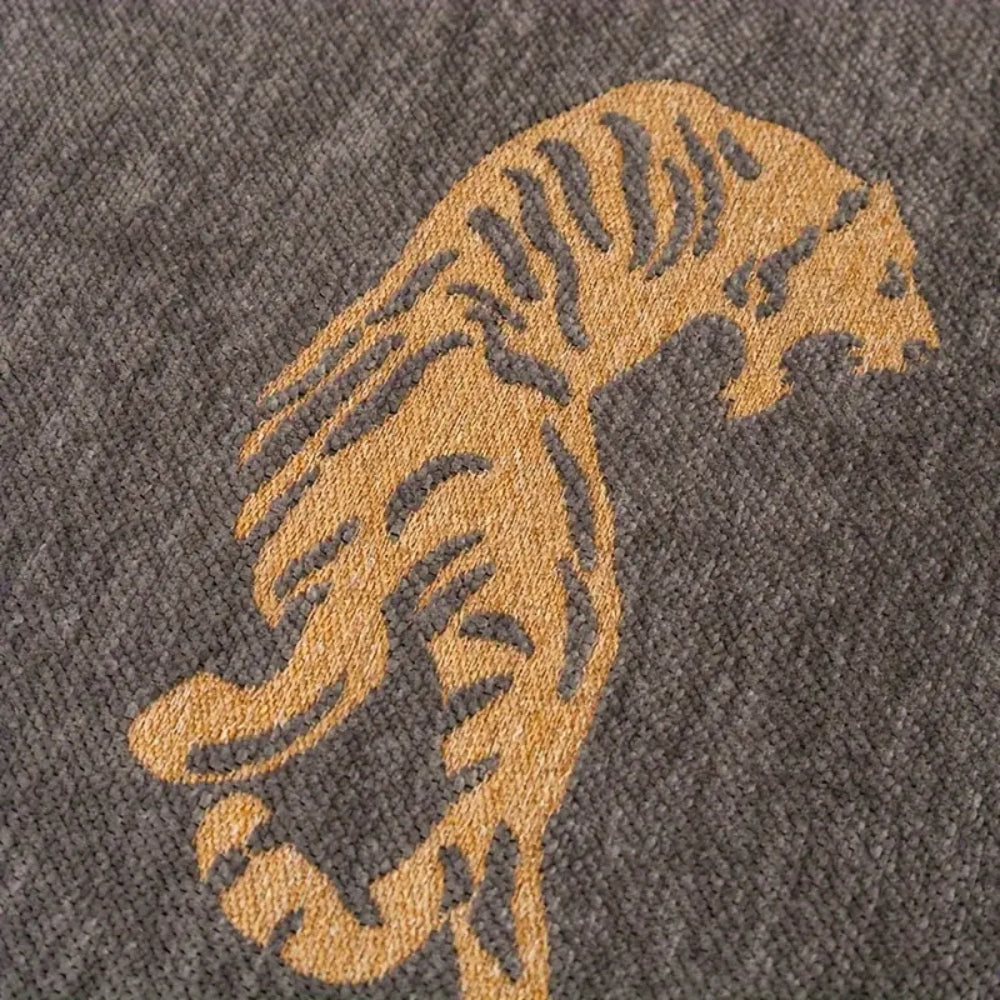 Safari Tiger Chenille Sofa Cover | Reversible Wild Style and Comfort