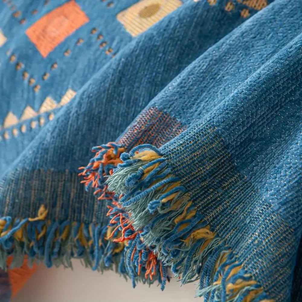 Stylish Boho Sofa Cover | Tassel Design with Cozy Everyday Protection