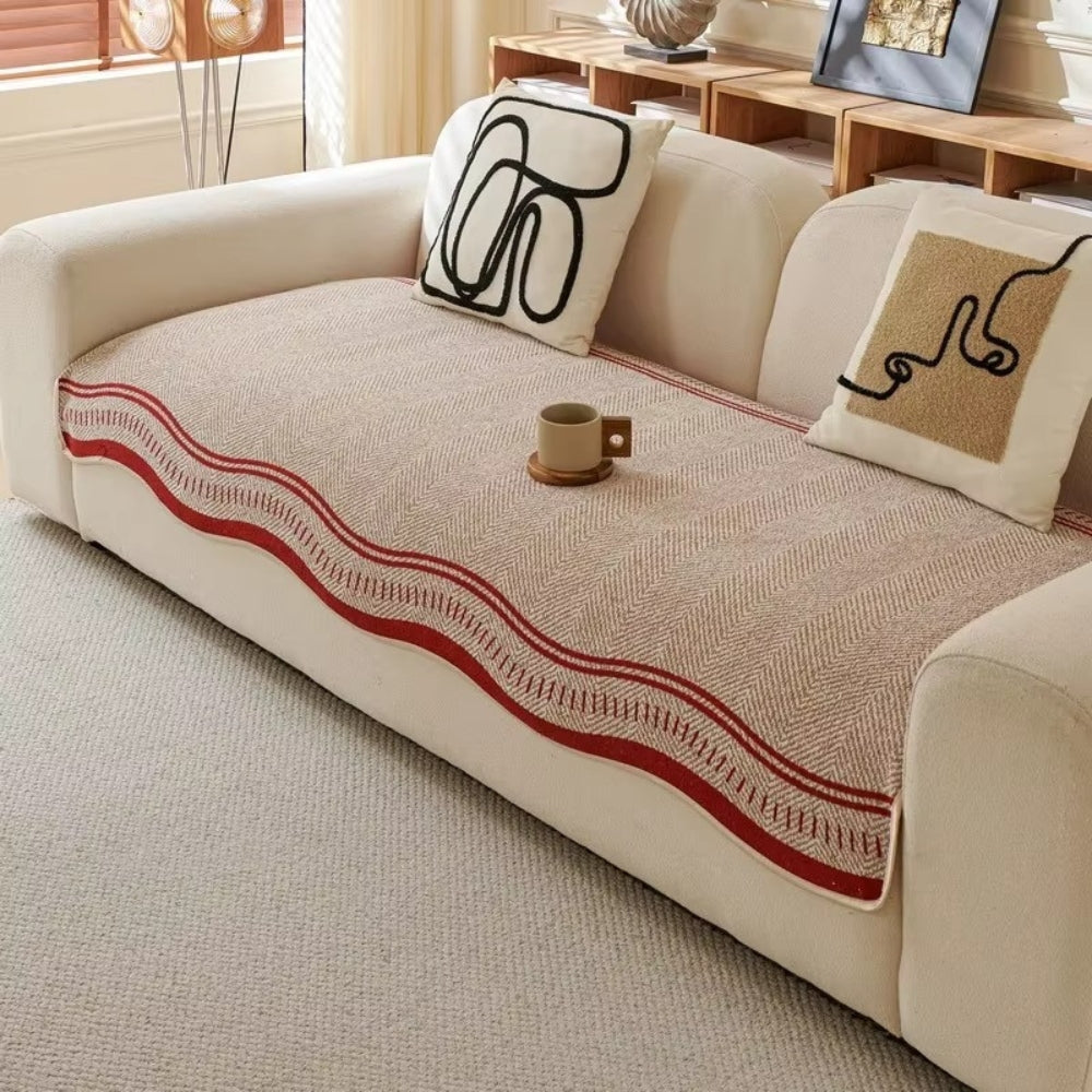 Modern Wave Sofa Cover | Stylish Anti-Slip Protection for Everyday Living