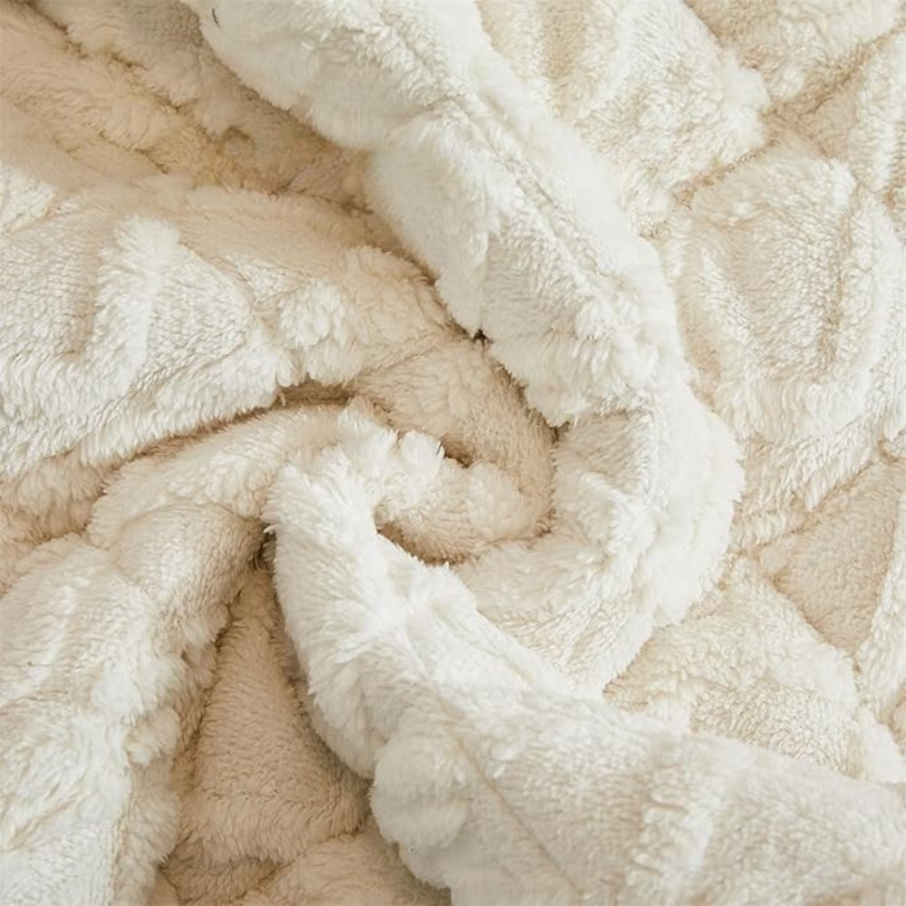 Snuggle Sherpa Sofa Cover | Plush Diamond Quilt Protection