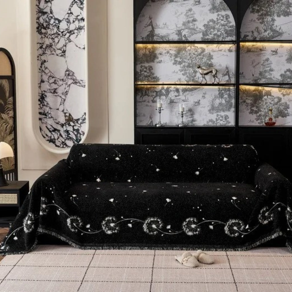 Japandi Dandelion Puff Sofa Cover | Light Natural Style and Protection