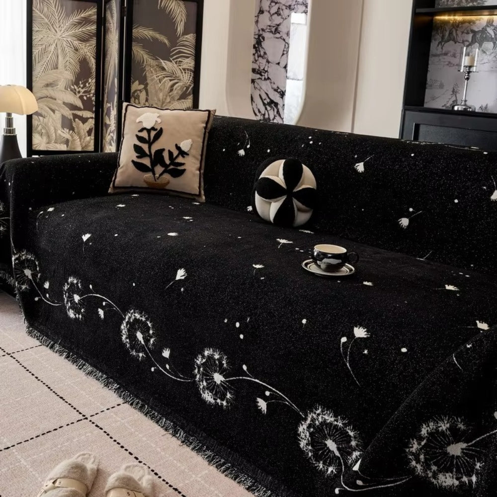 Japandi Dandelion Puff Sofa Cover | Light Natural Style and Protection