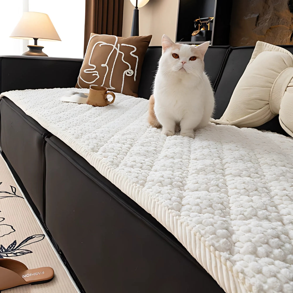 Pet-Proof Quilted Sofa Protector | Soft Textured Comfort and Style
