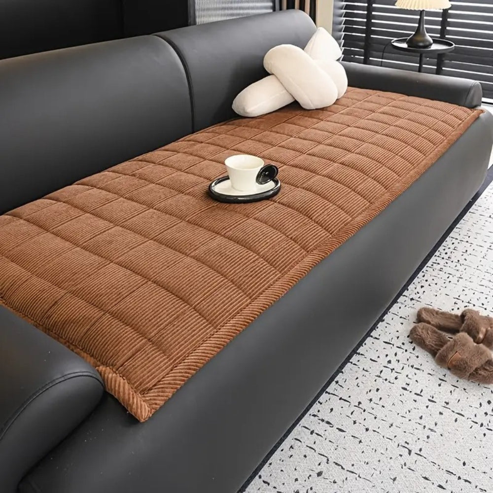 Metro Line Quilted Couch Cover Mat | Modern Comfort Made Easy