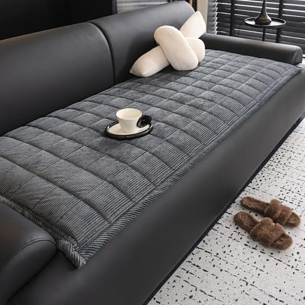 Metro Line Quilted Couch Cover Mat | Modern Comfort Made Easy