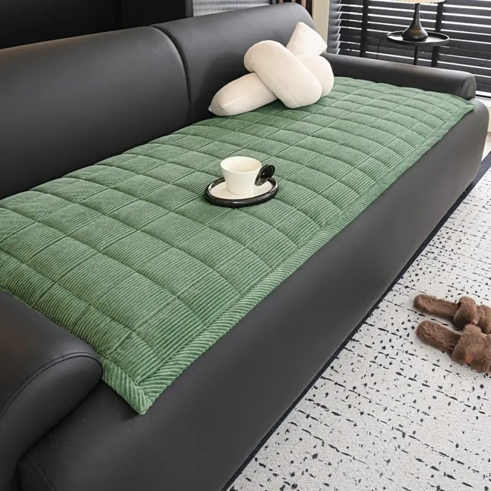 Metro Line Quilted Couch Cover Mat | Modern Comfort Made Easy