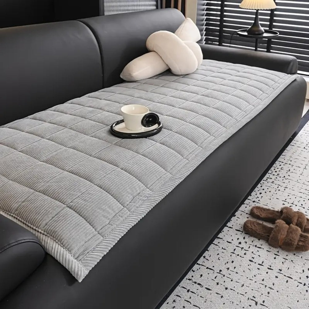 Metro Line Quilted Couch Cover Mat | Modern Comfort Made Easy