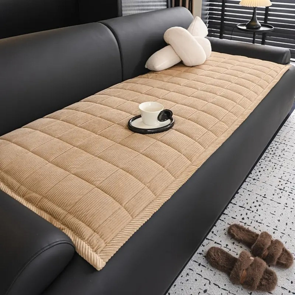 Metro Line Quilted Couch Cover Mat | Modern Comfort Made Easy